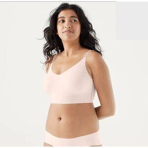 True and Co. Body Lift Triangle Adjustable‎ Strap Standard Cup Bra Pink M